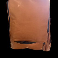 Brown leather book bag