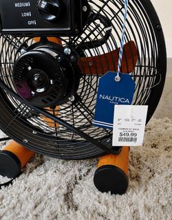 Nautica Home Fan Wood Accent