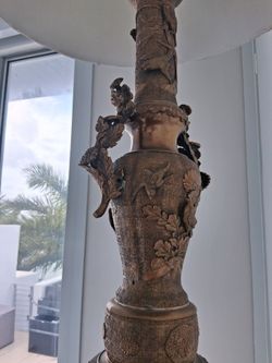 Large vintage Bronze Floor Lamp