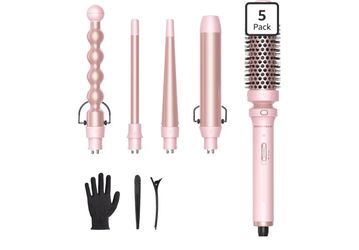 wavy talk 5-in-1 curling iron brush set