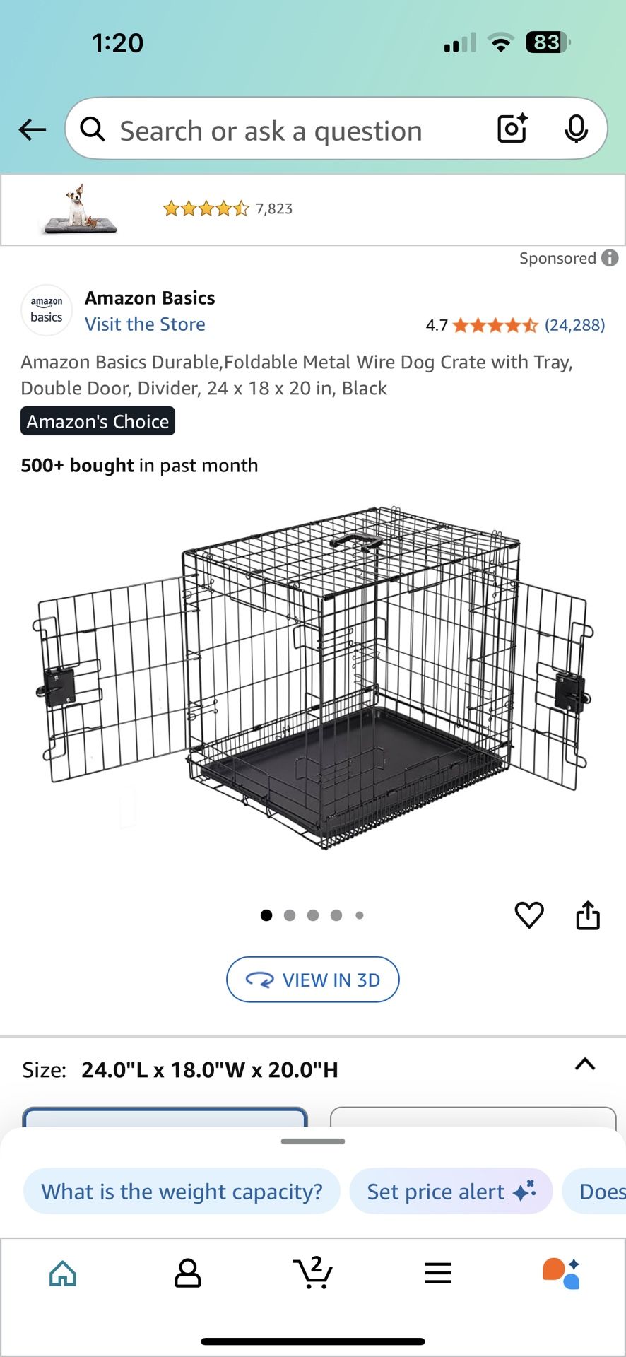 24” Dog Crate