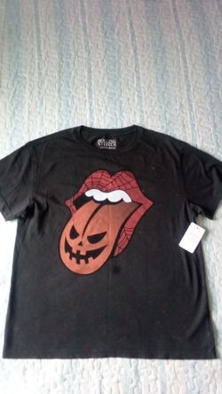 The rolling stones pumpkin tongue Classic womens tee