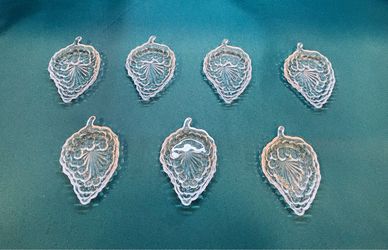Vintage Anchor Hocking clear glass grape cluster mini candy, nut, dipping sauce bowls