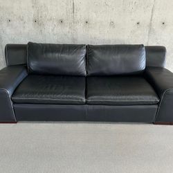 Dania Wide-Arm Modern Leather Low-Profile Luxury Sofa