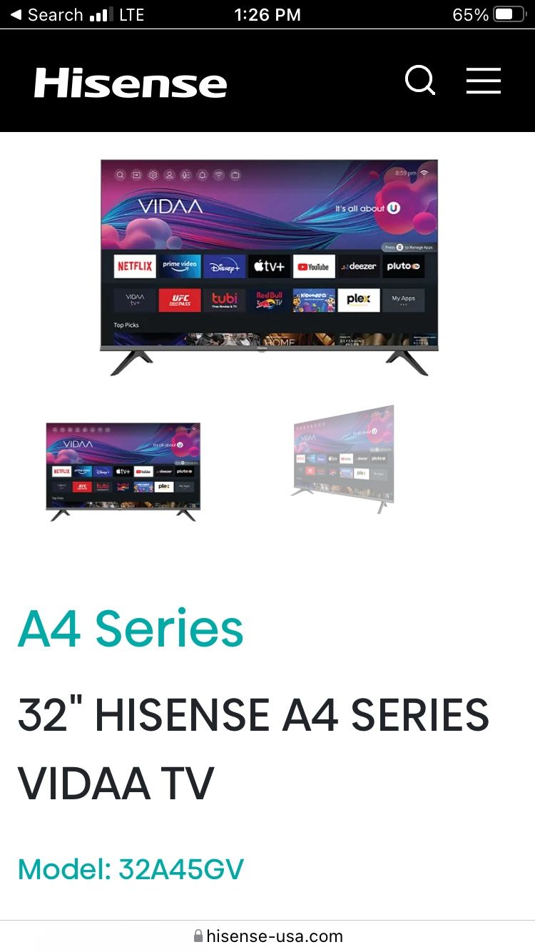 32 Inch Brand New Tv From Costco Hisense