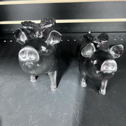 decorative figures of flying pigs ,