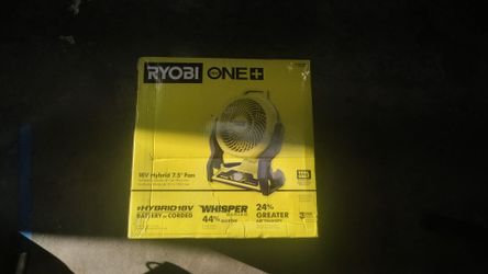 FREE BONUS BATTERY! NEW Ryobi ONE+ 18V Hybrid 7.5" Fan