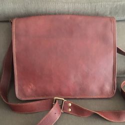 NEW Vintage Leather Handmade Brown Laptop Shoulder Satchel Messenger Bag