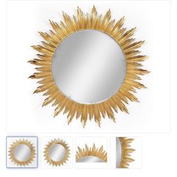 Jonathon Charles Gilded Sunburst Mirror