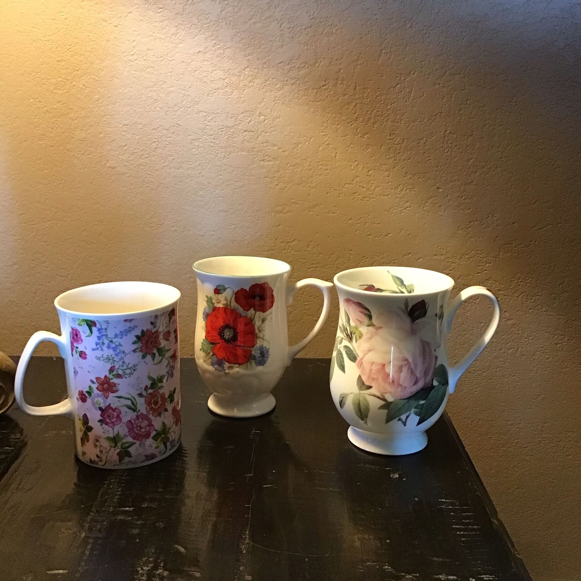 Three England Tea mugs/cups  