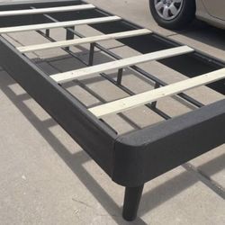 Brand New Nectar Grey Upholstered Twin Platform Bed Frame