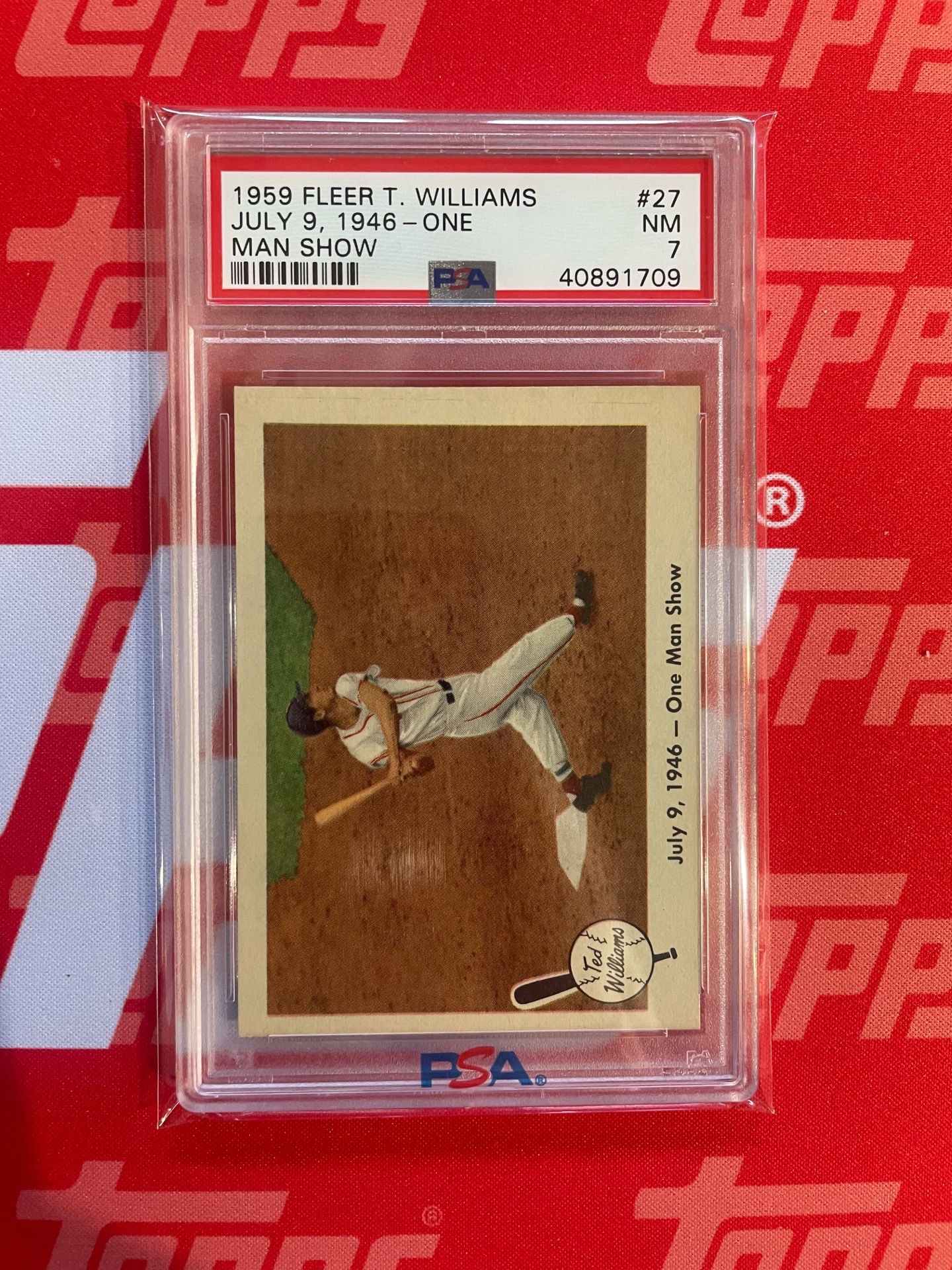 1959 Fleer TED WILLIAMS #27 PSA 7