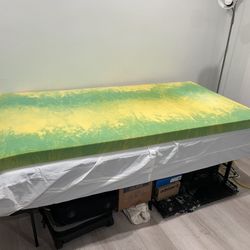 Twin Bed, Bed Frame, 3” Foam Topper