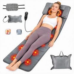 New Full Body Massage Mat with Heat, 10 Vibration Nodes Massage Chair Pad with 3 Heating Levels, Multifunctional Full Body Relaxation Seat Back Massag
