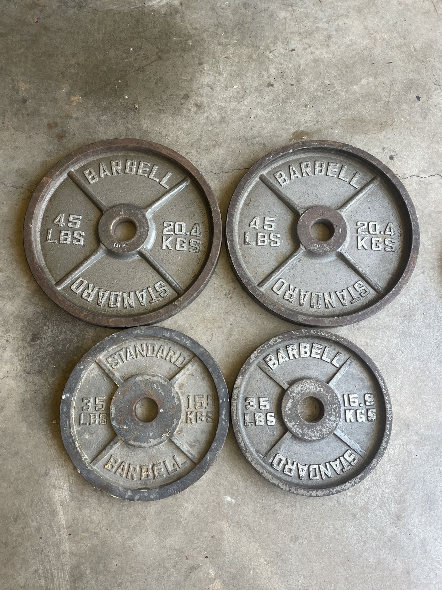 Olympic Weight Plates 160 lbs