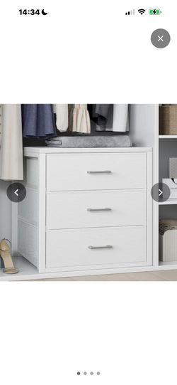 White 3 Drawer Dresser/End Table