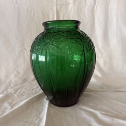 Green Glass Vase