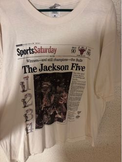 XL Vintage Gildan “Jackson 5” Chicago Bulls Championship Heavy Cotton T-Shirt