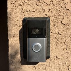 Ring Doorbell with Solar Charger Mount.