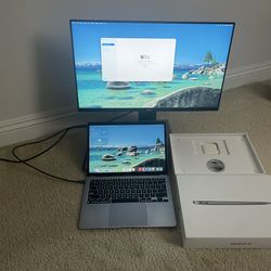 Apple MacBook Air M1 Space Gray 256GB Screen Defect / Works Perfect Connected to Monitor