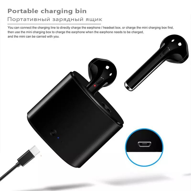 i7s TWS Wireless Headphones Bluetooth Earphone Air Earbuds Sport Handsfree Headset With Charging Box For Xiaomi iPhone Android Message me if you are i
