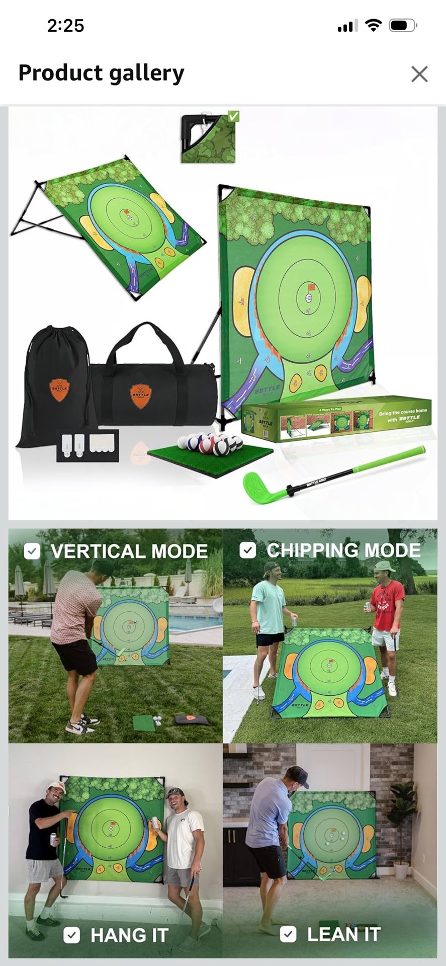 Indoor Chipping Game – The Original Portable Battle Golf Chipping Game for Dad's and Junior Golfers