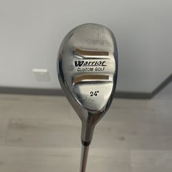 Warrior Custom Golf 24° Hybrid, Harrison Flex S Steel, 40.5” RH - STILL AVAILABLE