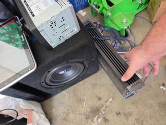 Car audio equipment. (subwoofer, android radio, amplifier.)