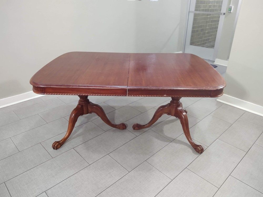 Solid wood dining room table