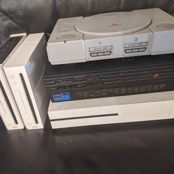 Console Lot Xbox One, PS2, PS1, 2 Wii (not working, for repair) Make Offer