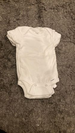 0-3 Months White onesies