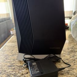 NETGEAR - Nighthawk AX6000 Wi-Fi 6 Router with DOCIS 3.1 Cable Modem - Black