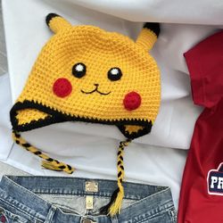 Pichachu Pokémon Beanie One Size Like New