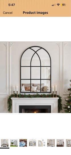Black Decorative Mirror 36x24