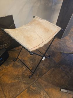 Sheepskin stool made in Afghanistan