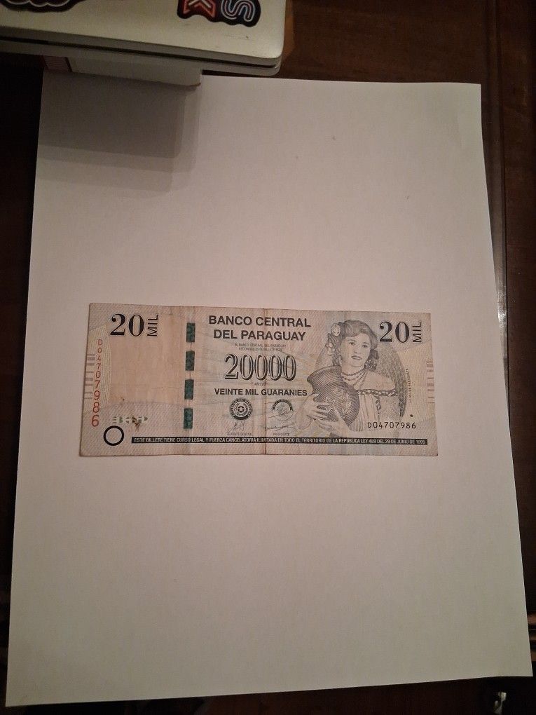 Paraguay. 20000 Mil Guaranies