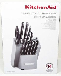KitchenAid KKFTR14SL Classic Forged Cutlery Series 14-Piece Set