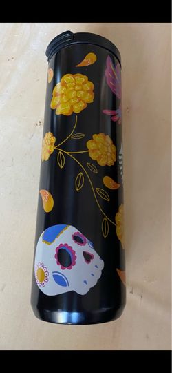 Starbucks Day of the Dead Tumbler, 20oz, Sugar Skulls & Hummingbirds