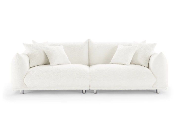 ✨ Modern White Bouclé Sofa – Like New! ✨ 