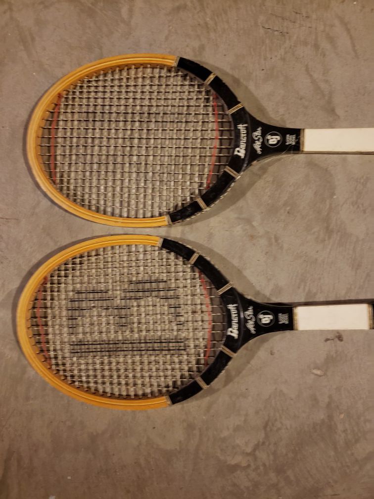 2 - Bancroft Bjorn Borg. -Wooden Tennis rackets