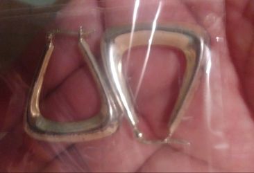 925 silver u shaped hoops nice!