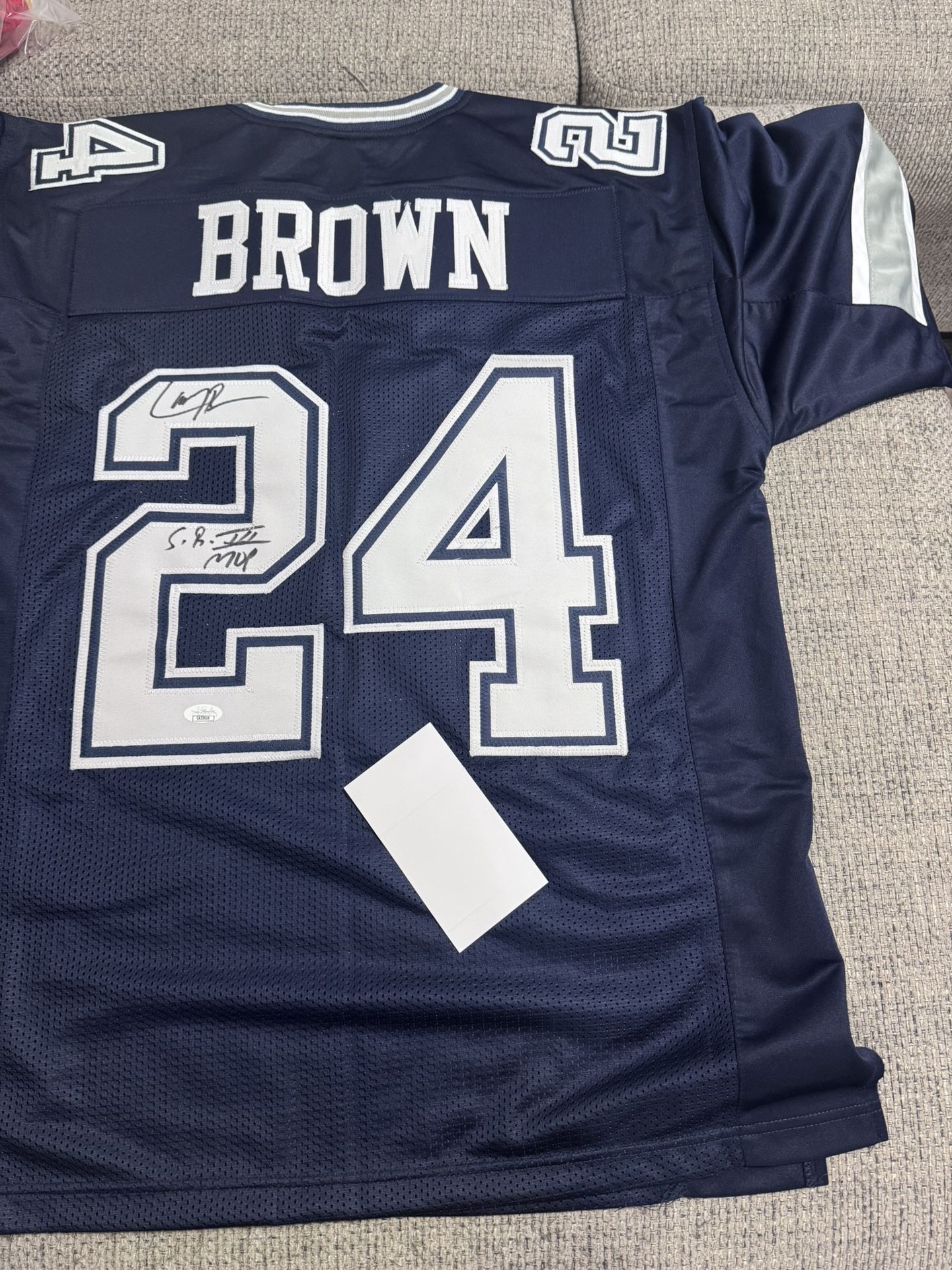 Larry Brown Signed Autograph Custom Jersey - JSA Coa - Dallas Cowboys