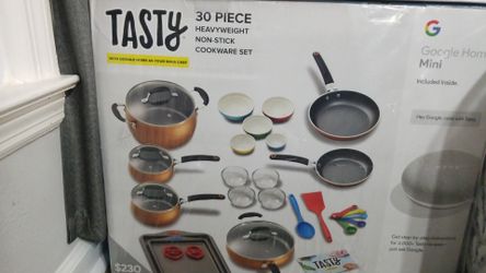 Tasty 30 PC non stick ceramic cookware set for Sale in Charlotte, NC -  OfferUp