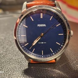 Fossil Watch, "The Minimalist" Original Band All Stainless Steel Quartz