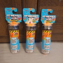 Lot Of 3 Mr. Beast Lab Swarms Test Tube Mystery Micro  Beasts Atomic Series