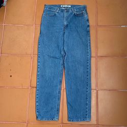 Harley Davidson 2005 Relaxed Leg Blue Wash 5 pocket Jeans Size 33x32 100% Cotton Vintage