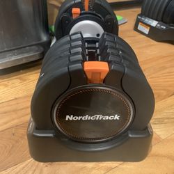 Nordictrack Adjustable Dumbbells Weights 55lbs Each