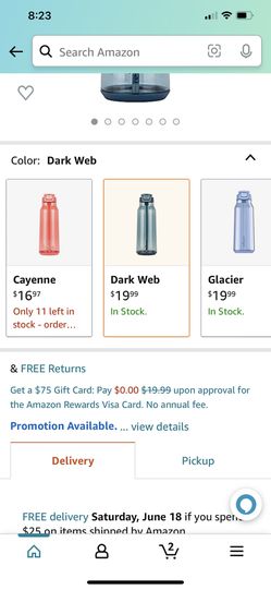 Reduce Hydrate Water Bottle - Dark Web - 50 oz - Each