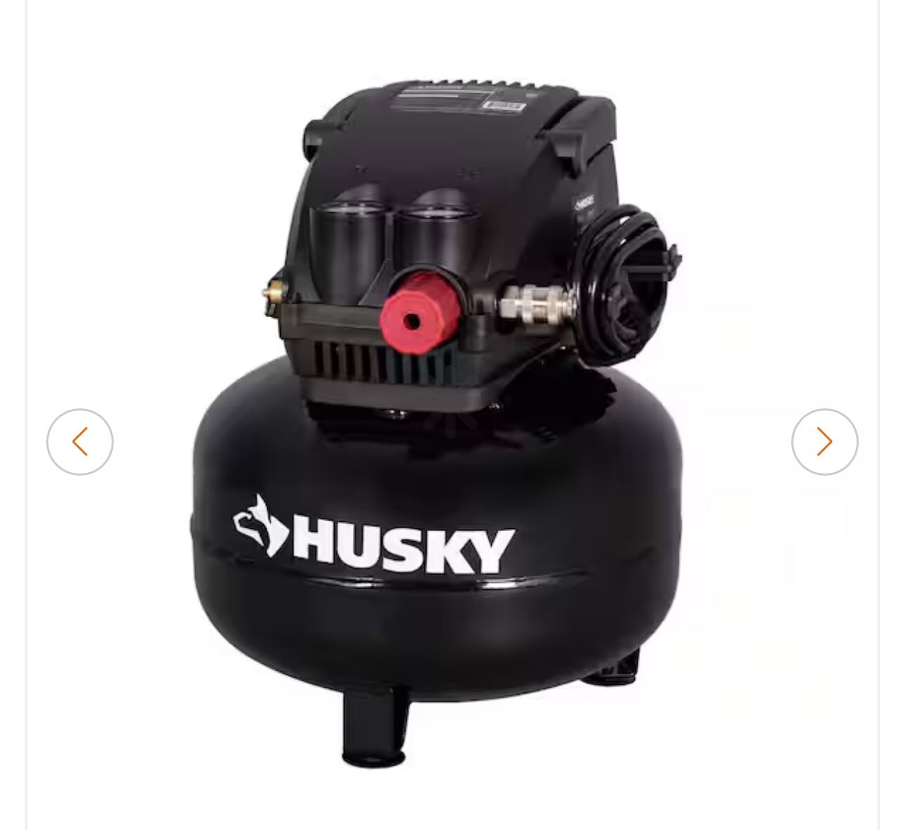 3 Gal. 120 PSI Portable Electric Oil-Free Light Duty Pancake Air Compressor with Fold Down Handle and 1-Quick Coupler
