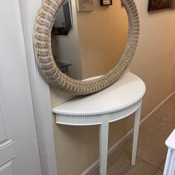 Haft Moon Console Table With A Mirror 